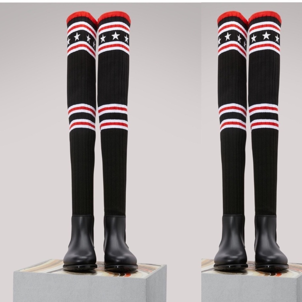 Authentic Givenchy storm rubber sock boot
